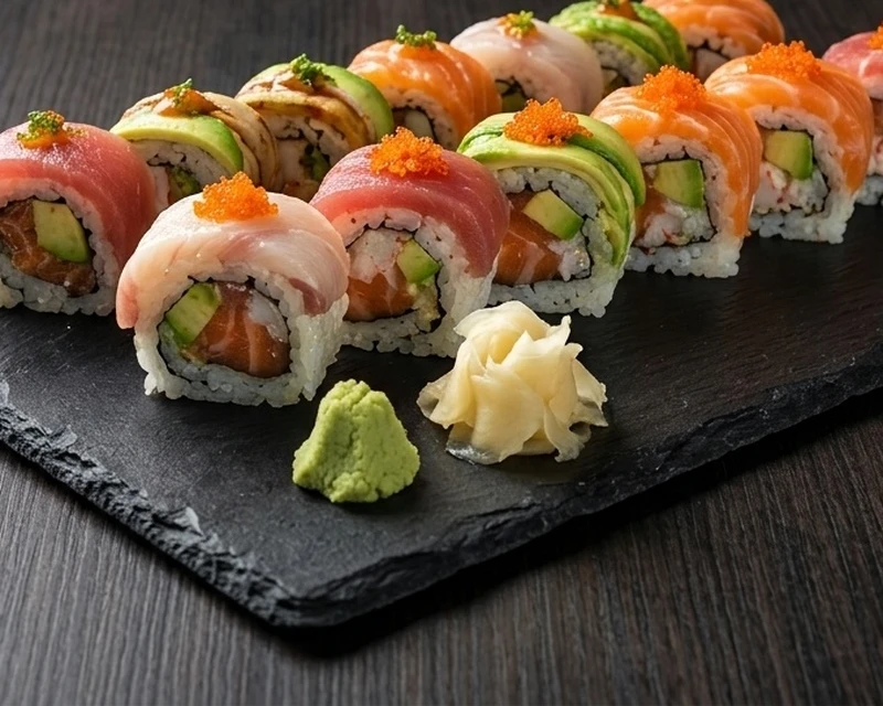 House special sushi rolls and specialty maki at Kimchi Sushi, Keewatin Street, Winnipeg