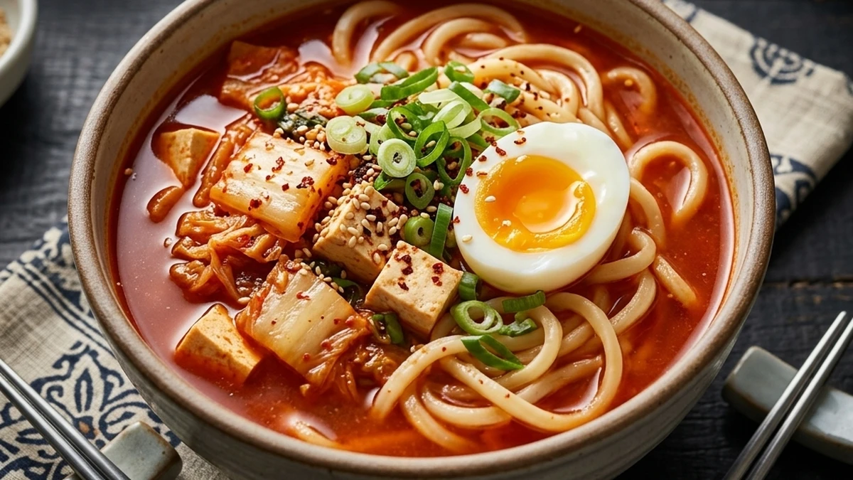 Kimchi Soup with Noodles from Kimchi Sushi - Japanese food delivery to Templeton-Sinclair, Winnipeg, MB
